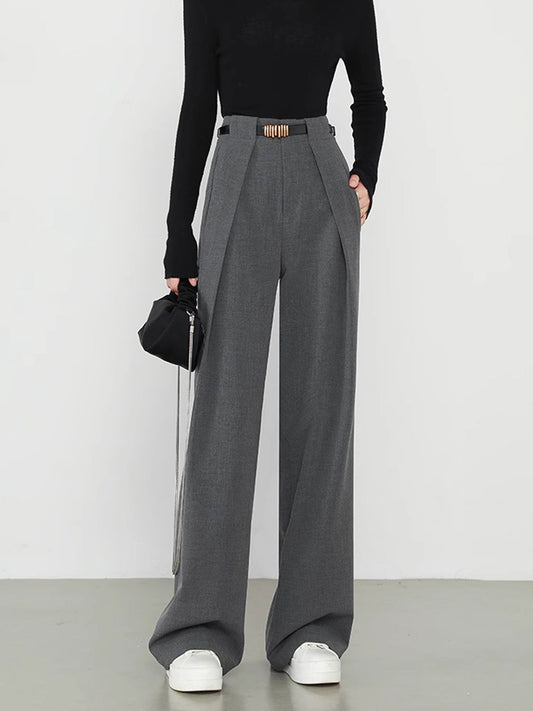Lina – Pantaloni Drepți cu Buzunare
