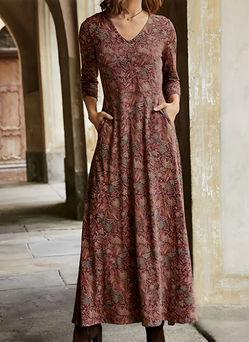 Adeline – Rochie Maxi Retro