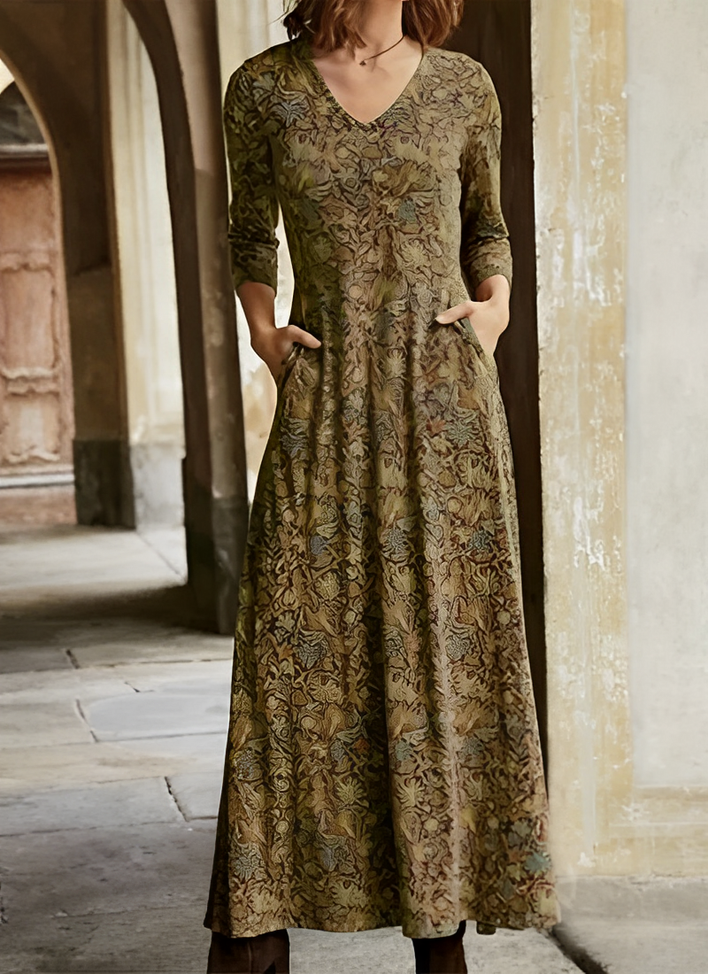 Adeline – Rochie Maxi Retro