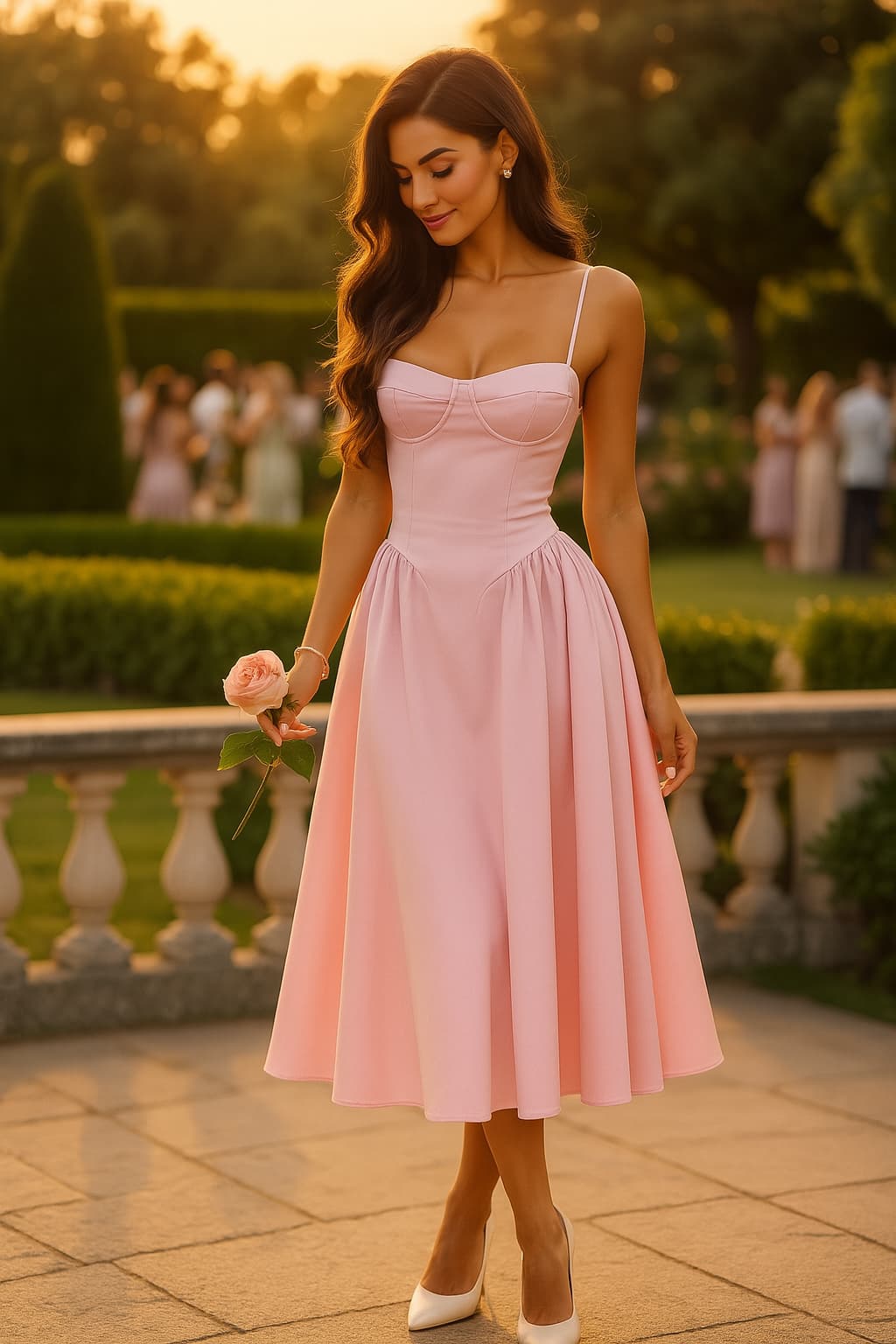 Lara – Rochie Corset Roz