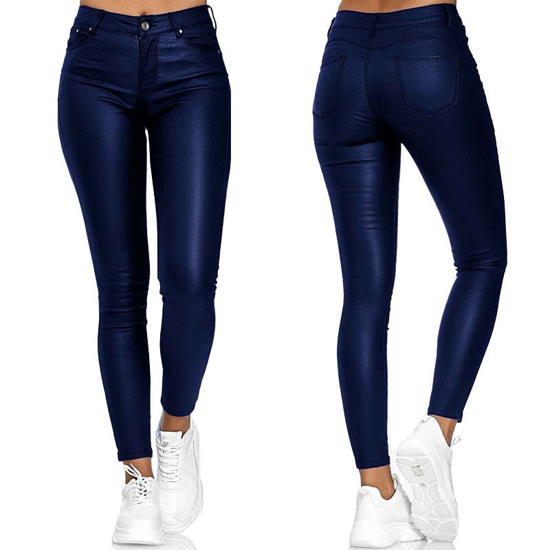 Dina – Pantaloni din piele elastică