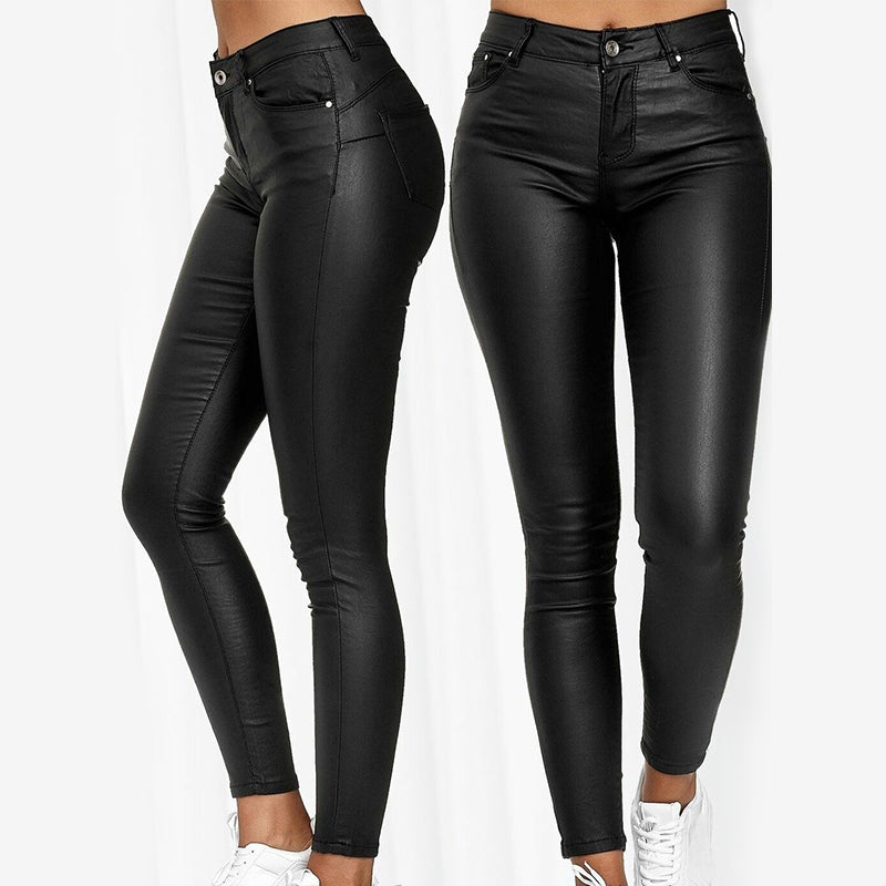 Dina – Pantaloni din piele elastică
