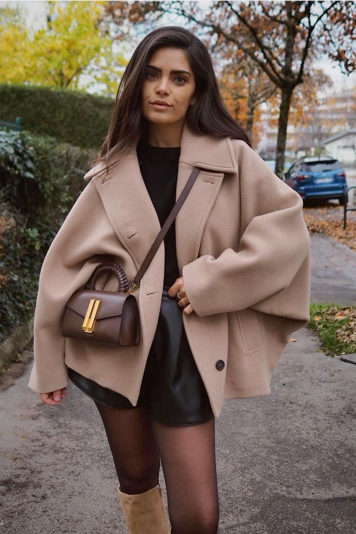 Elena – Manteau Oversize din Lână Amestec Dublu-Breasted