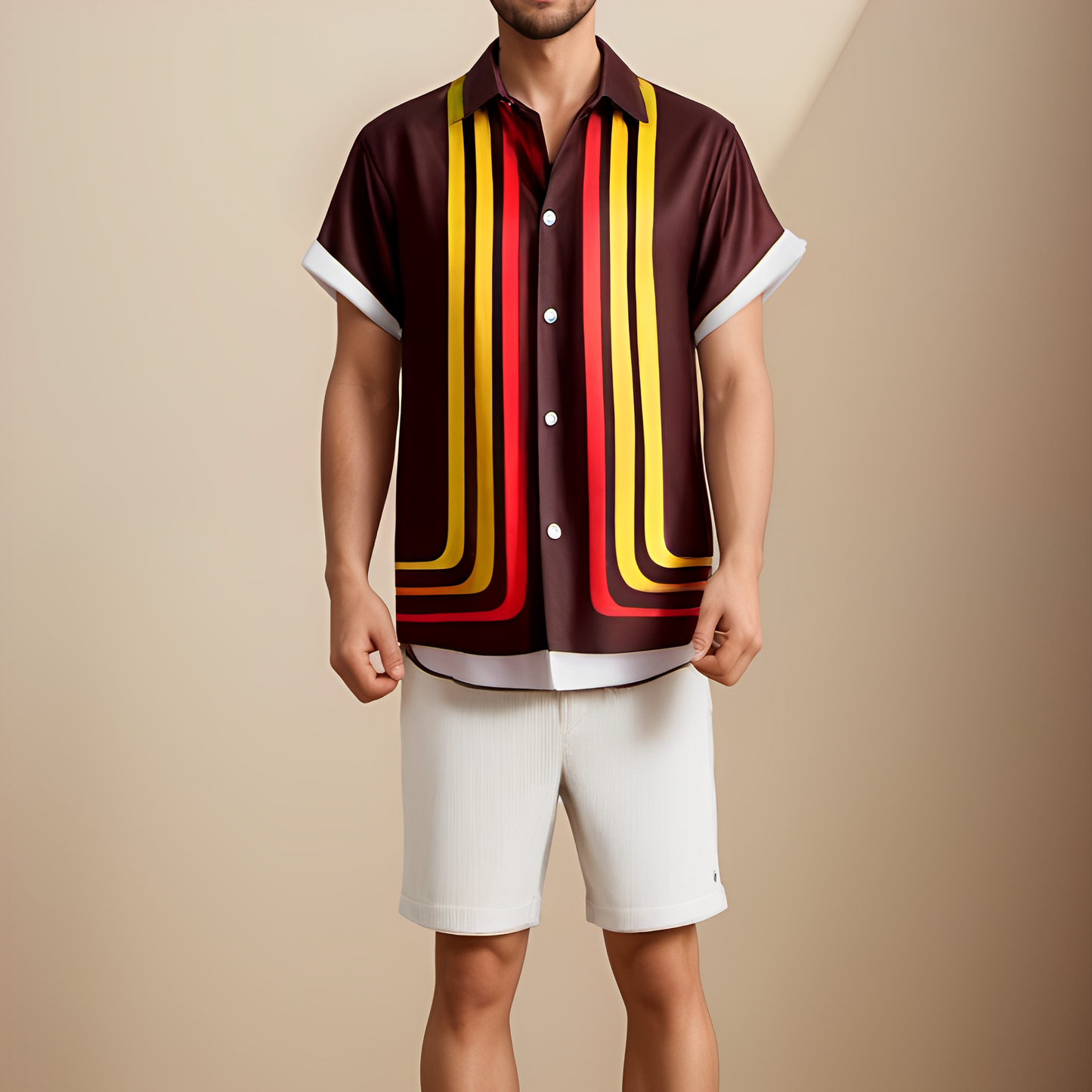 Milo – Cămașă retro de vară cu mâneci scurte