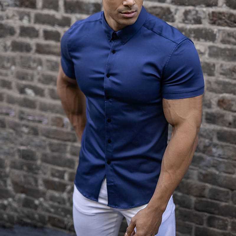 Ben – Slim Fit Cămașă cu Mâneca Scurtă