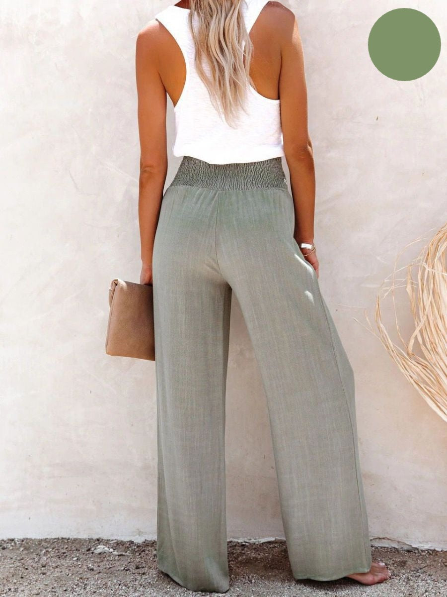 Sophia – Pantaloni cu talie înaltă Bumbac & In