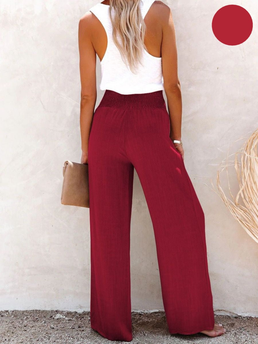 Sophia – Pantaloni cu talie înaltă Bumbac & In