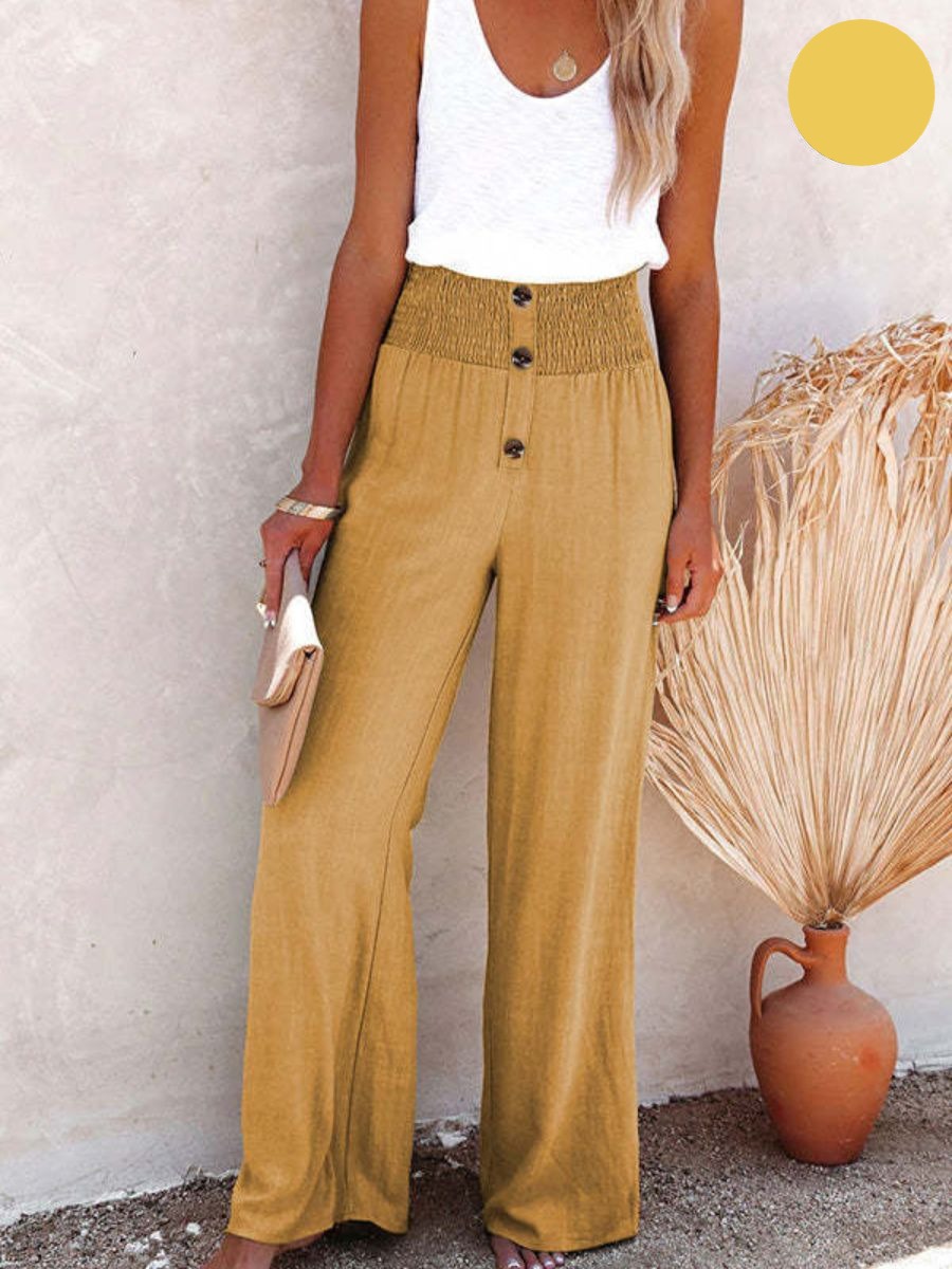Sophia – Pantaloni cu talie înaltă Bumbac & In