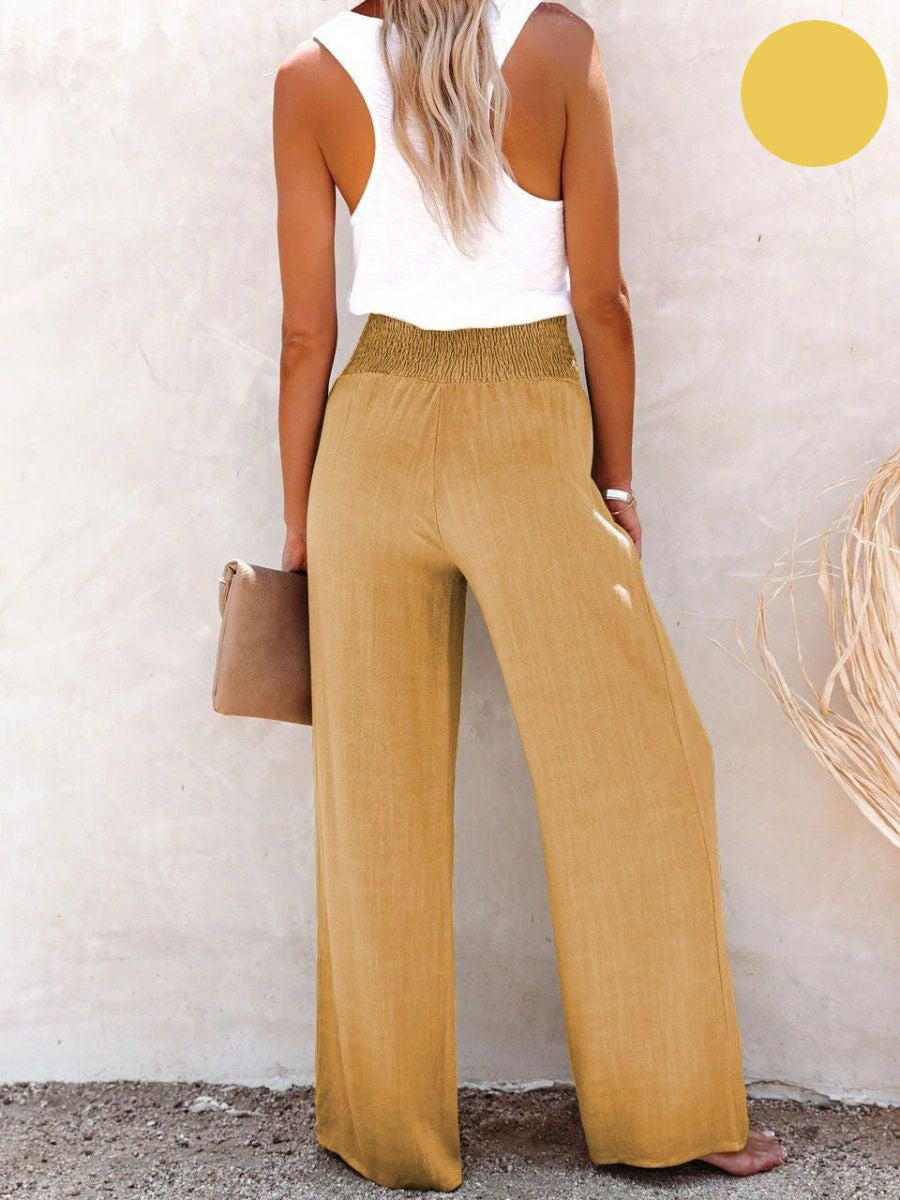 Sophia – Pantaloni cu talie înaltă Bumbac & In