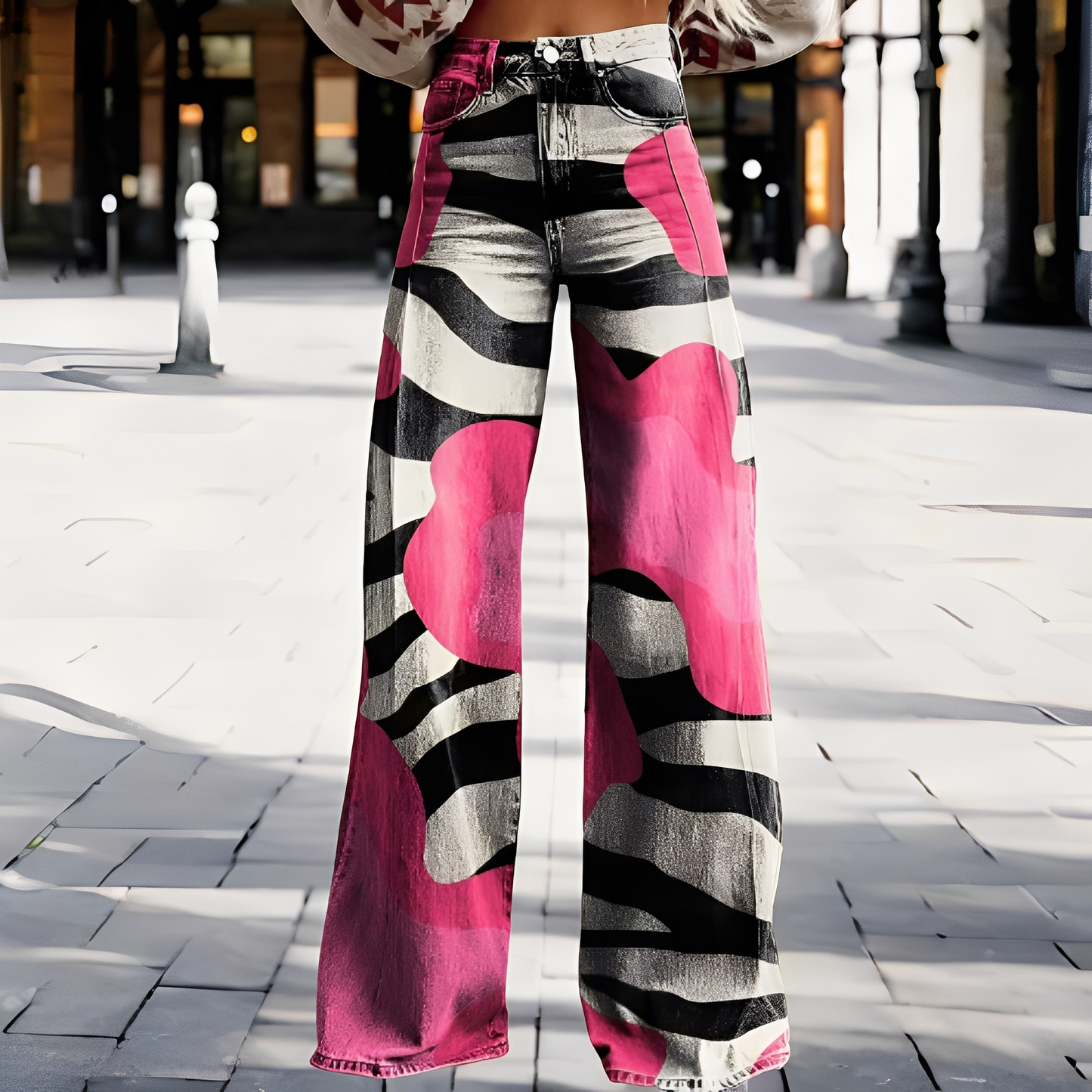 Briley - Pantaloni eleganți și stilați cu crac larg pentru femei
