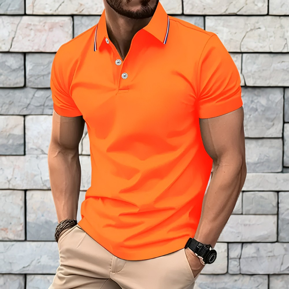 Crosby - Tricou Polo Lejer cu Mâneci Scurte pentru Bărbați