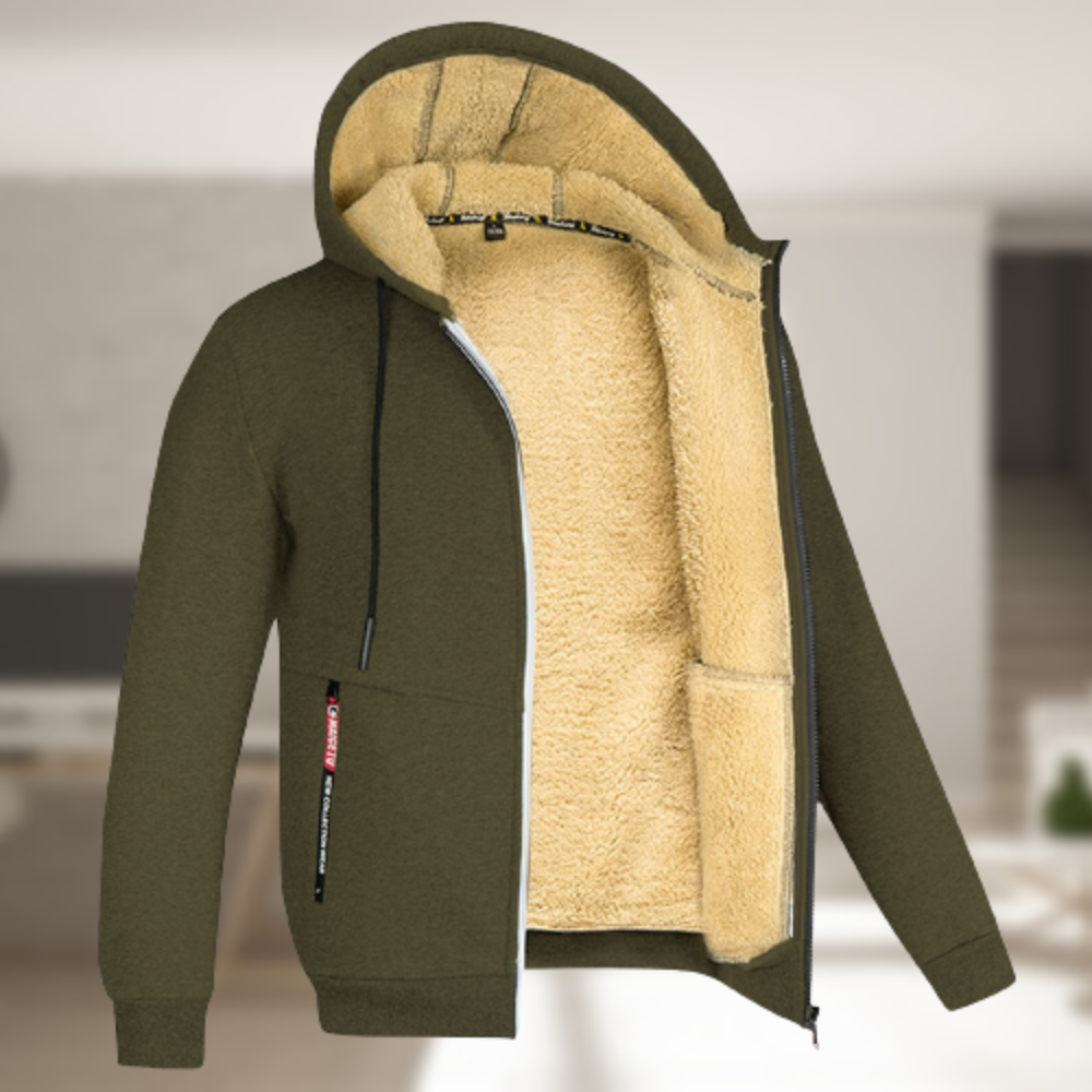 Andrew – Geacă de iarnă cu glugă din fleece