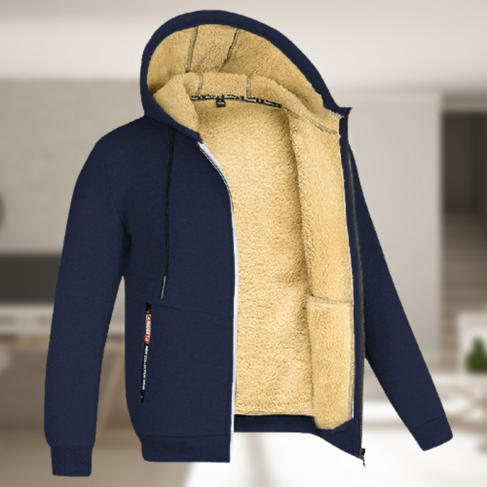 Andrew – Geacă de iarnă cu glugă din fleece