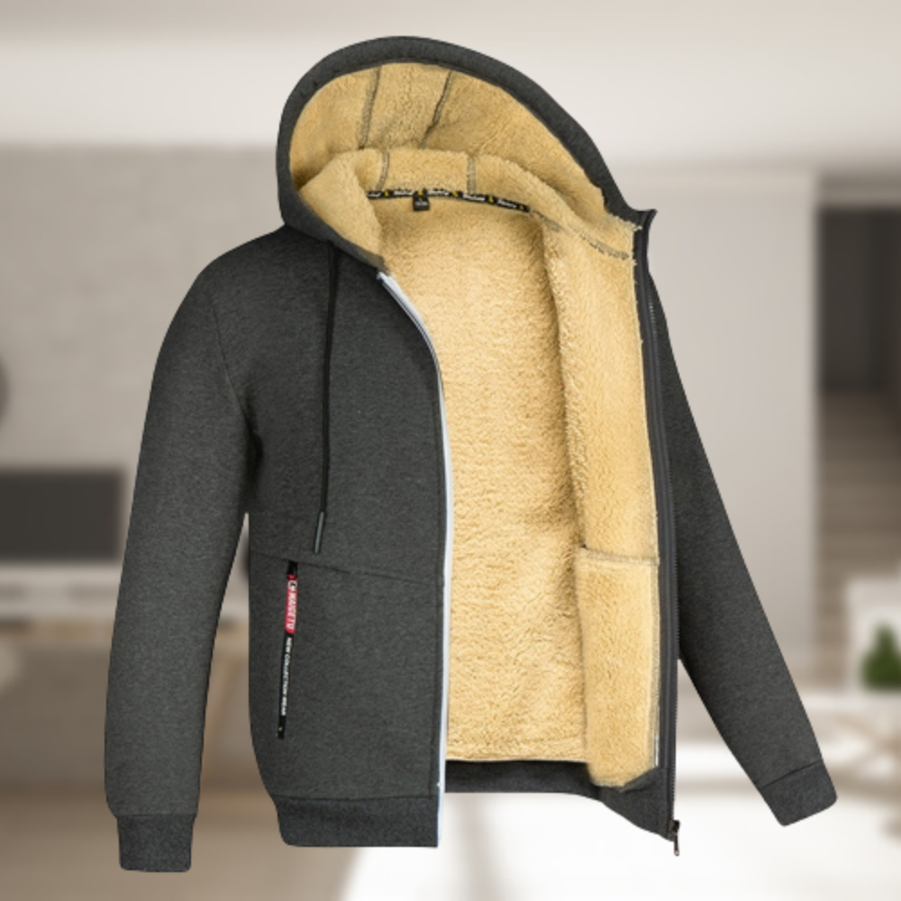 Andrew – Geacă de iarnă cu glugă din fleece