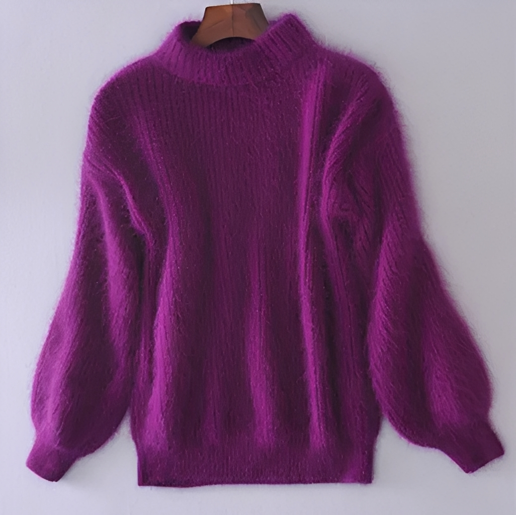 Brenda – Pulover Vintage în Stil Angora