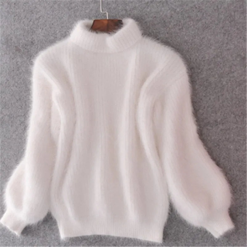 Brenda – Pulover Vintage în Stil Angora
