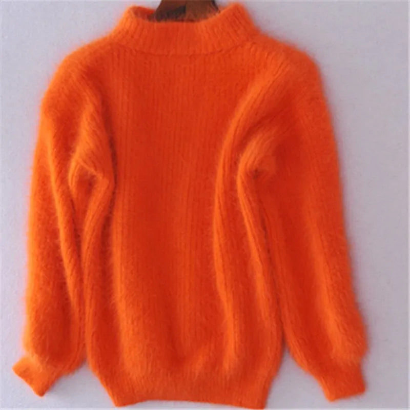 Brenda – Pulover Vintage în Stil Angora