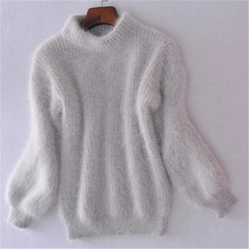 Brenda – Pulover Vintage în Stil Angora