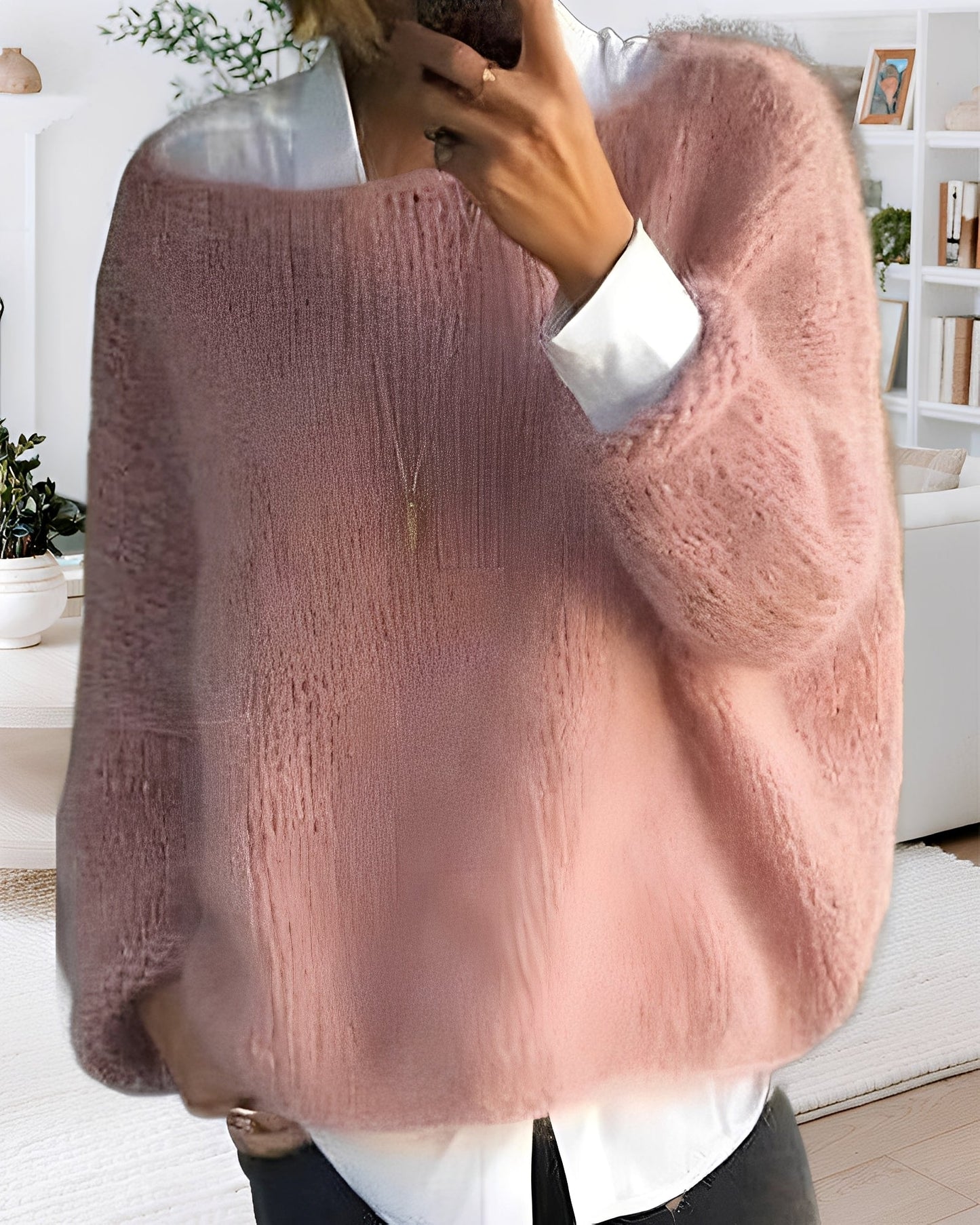 Sarah – Pulover colorat cu guler rotund