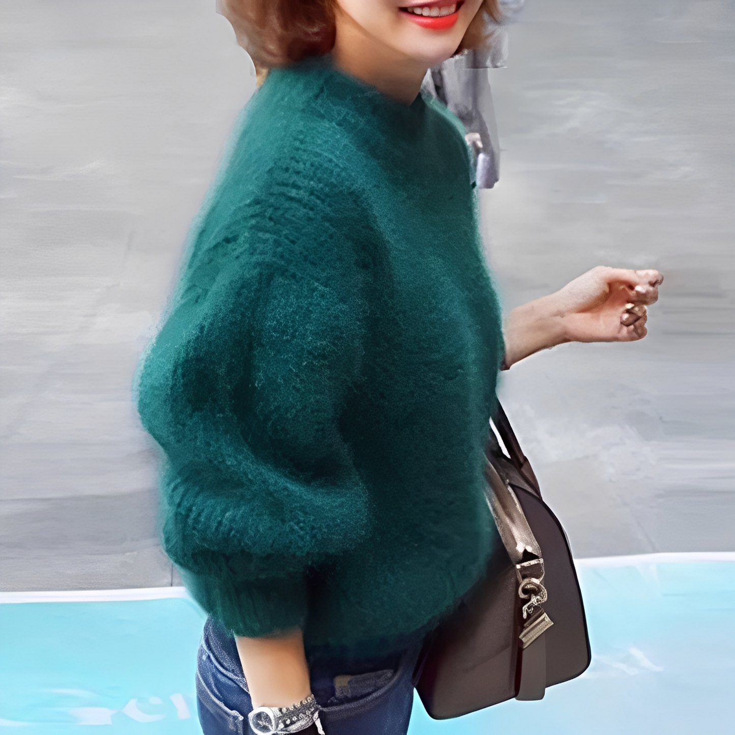 Brenda – Pulover Vintage în Stil Angora