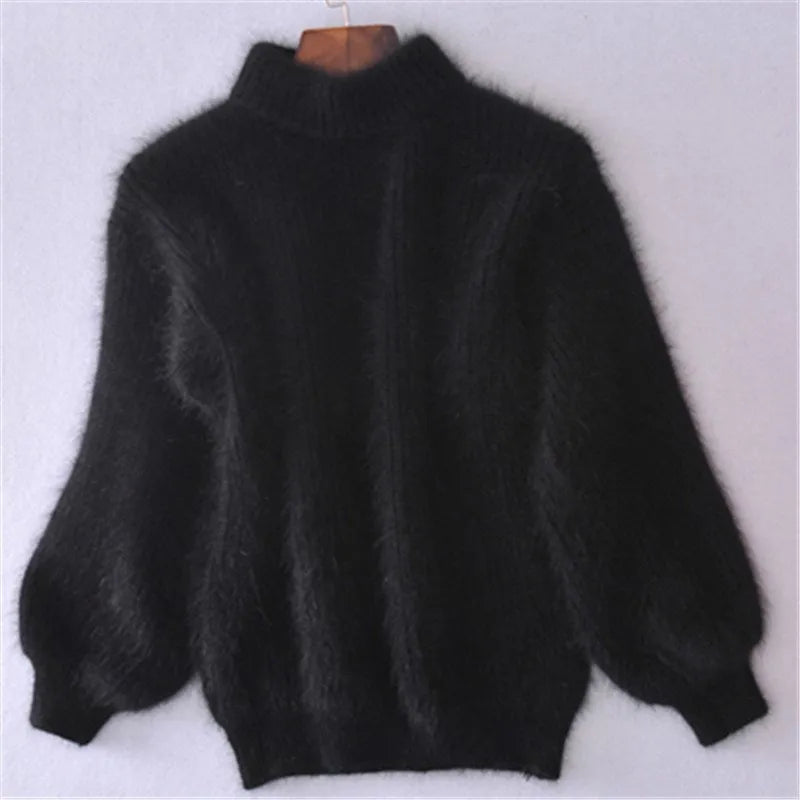 Brenda – Pulover Vintage în Stil Angora
