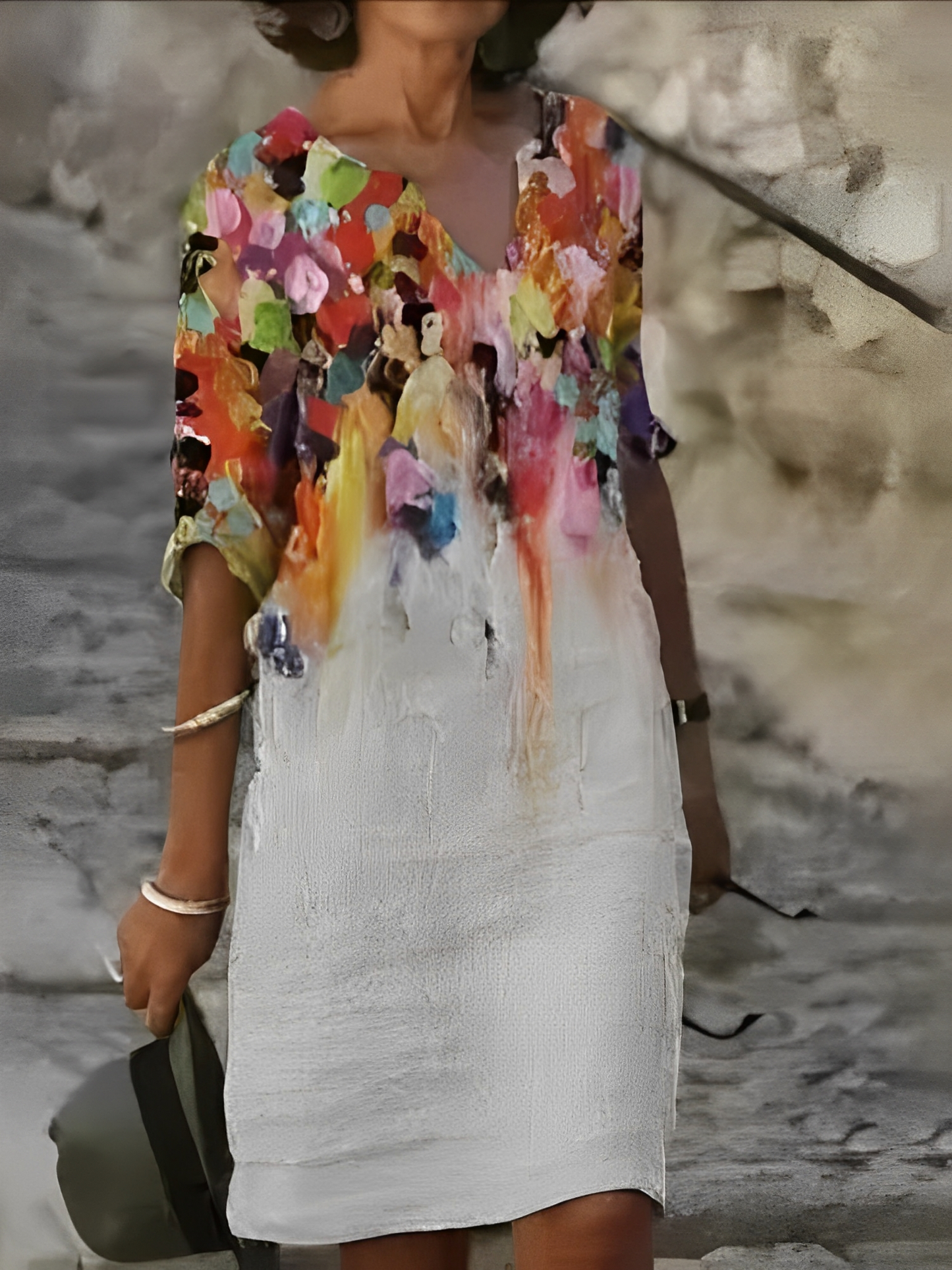 Malia – Mini-rochie cu model grafic