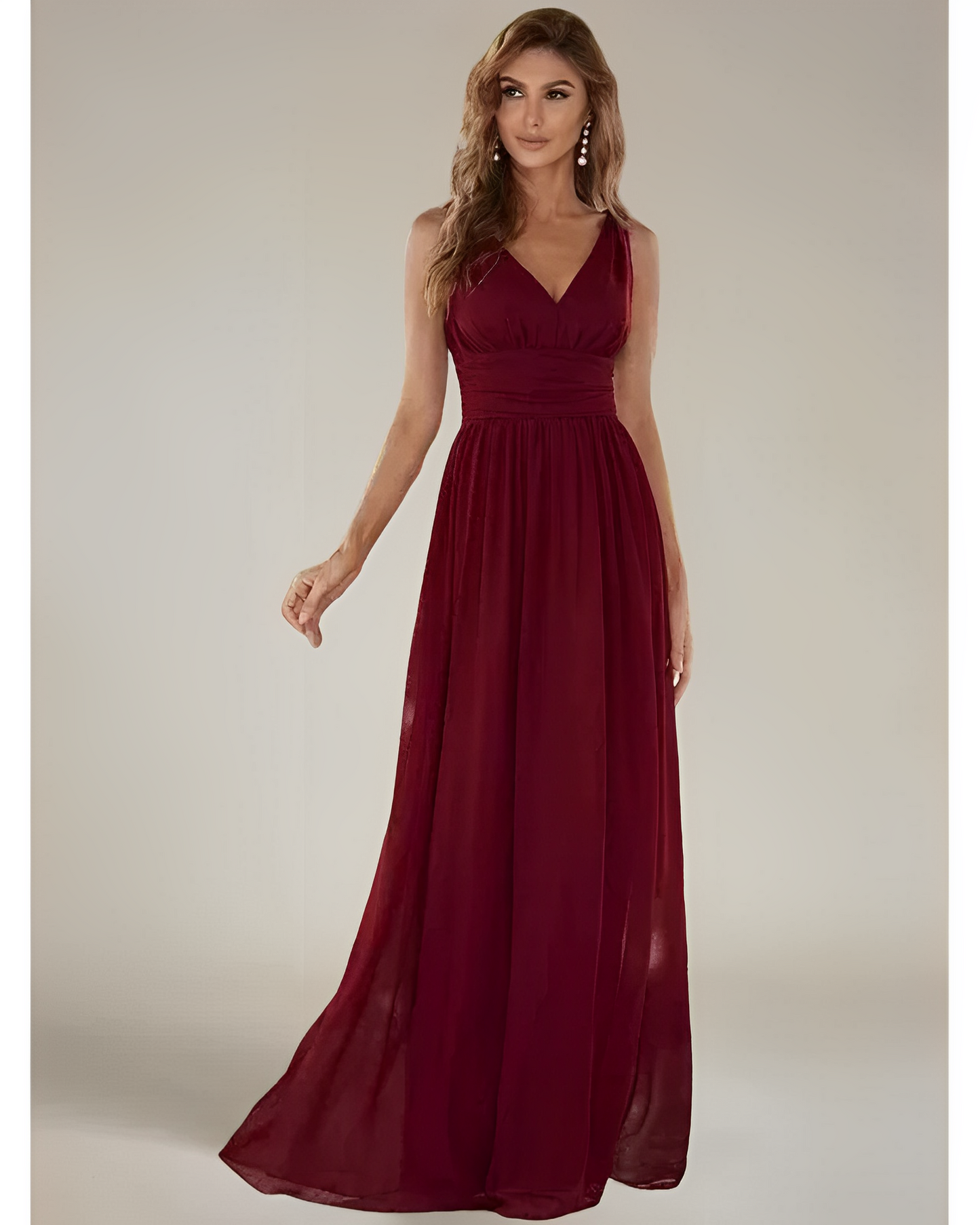 Estelle – Rochie fără mâneci cu decolteu în V