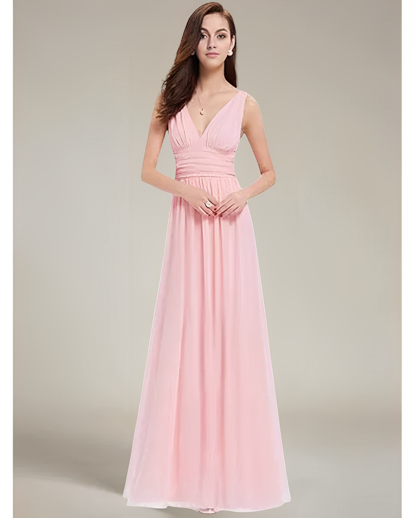Estelle – Rochie fără mâneci cu decolteu în V