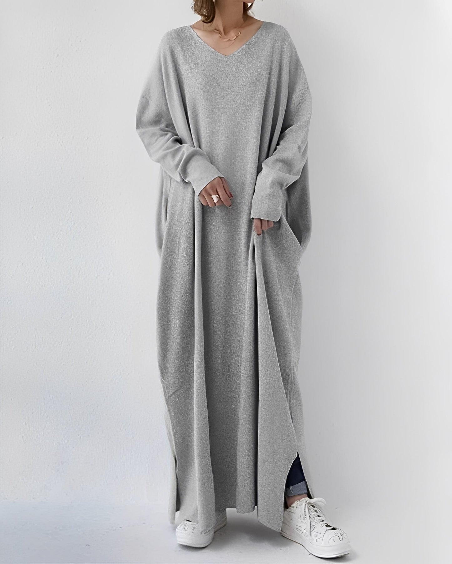 Eliana – Rochie Lungă cu Mâneci Lungi