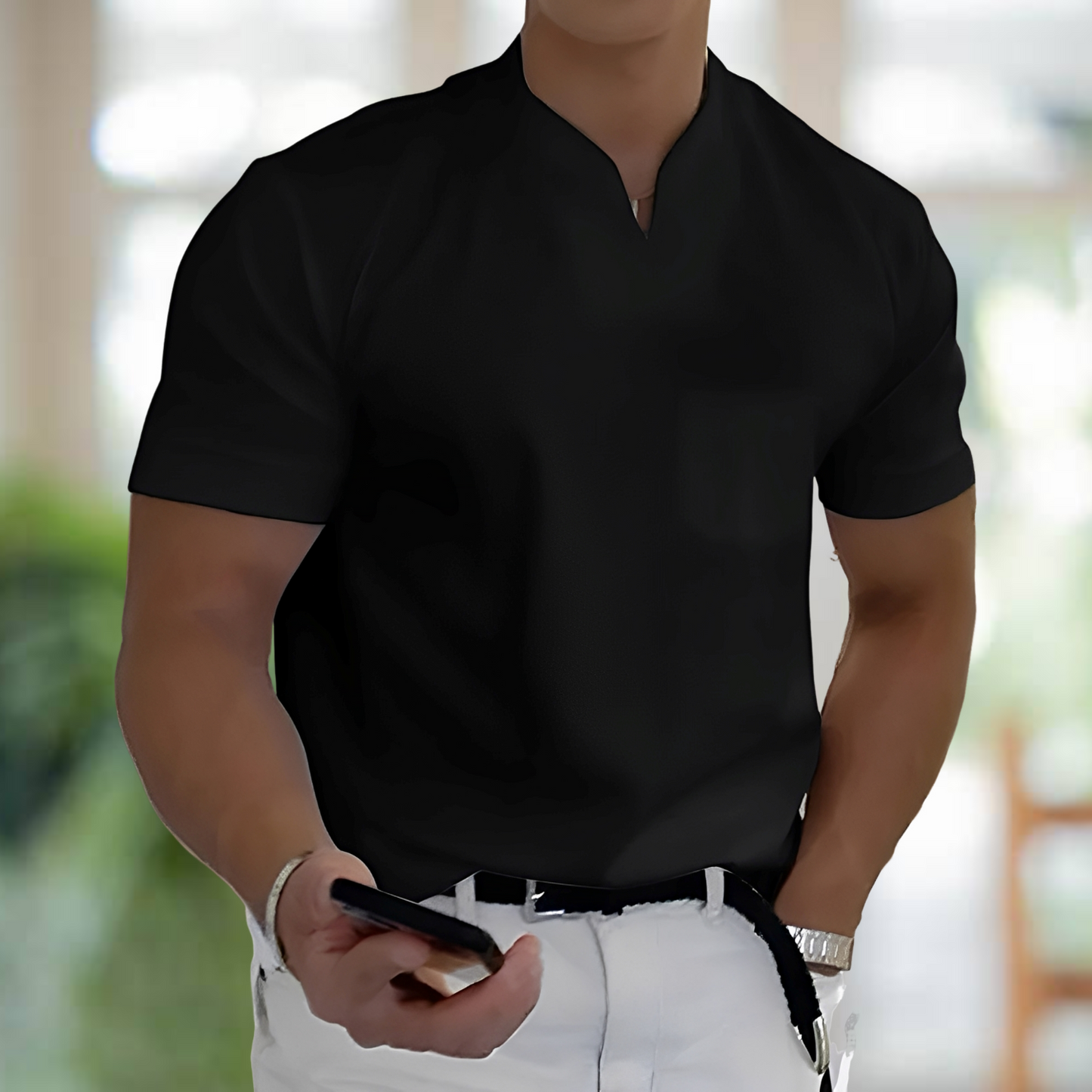 Jason – Tricou Business-Fitness cu mânecă scurtă pentru bărbați
