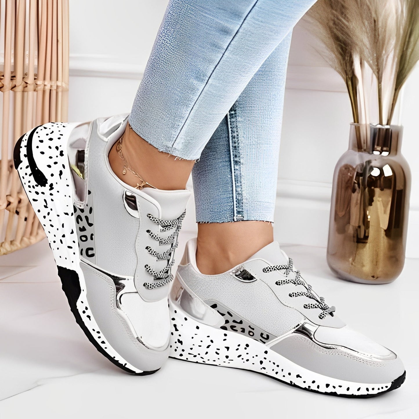 Penelope - Pantofi sport confortabili cu toc pentru femei