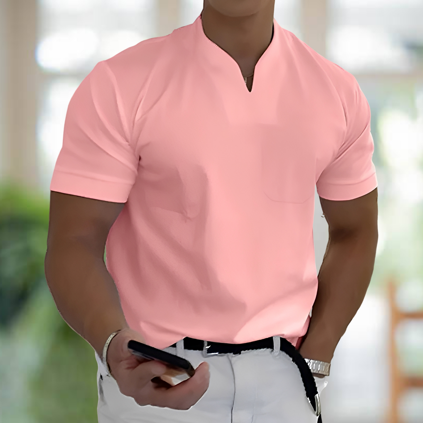 Jason – Tricou Business-Fitness cu mânecă scurtă pentru bărbați