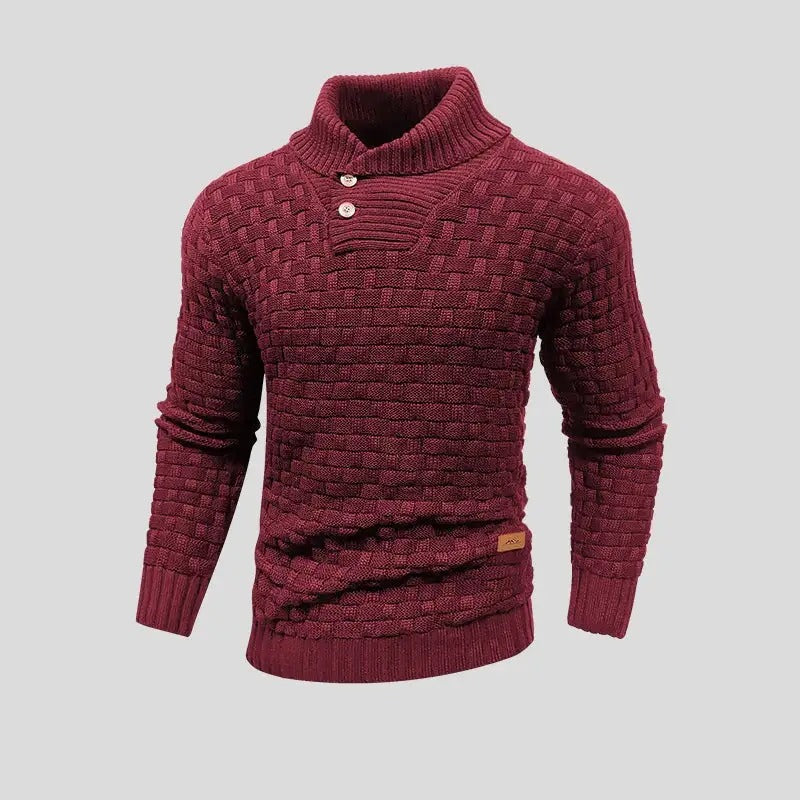 Eldon - Pulover tricotat elegant cu nasturi pentru bărbați