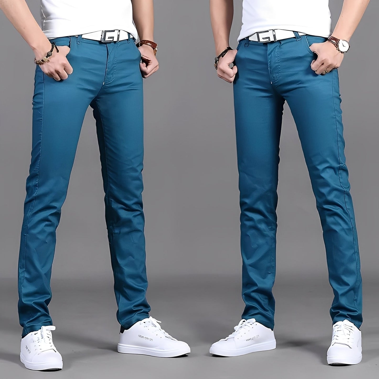 Russell - Pantaloni Chino Casual Slim pentru Bărbați