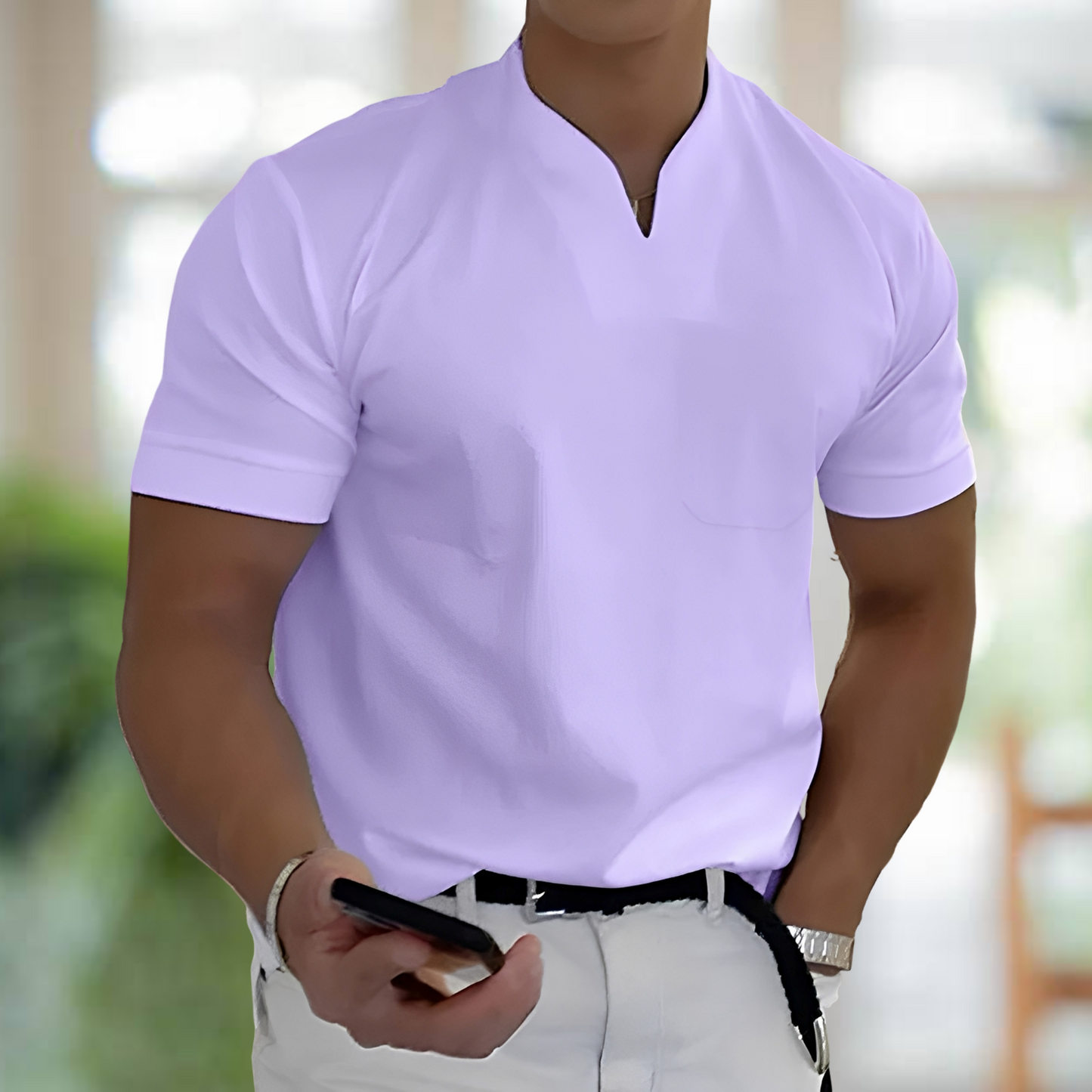 Jason – Tricou Business-Fitness cu mânecă scurtă pentru bărbați