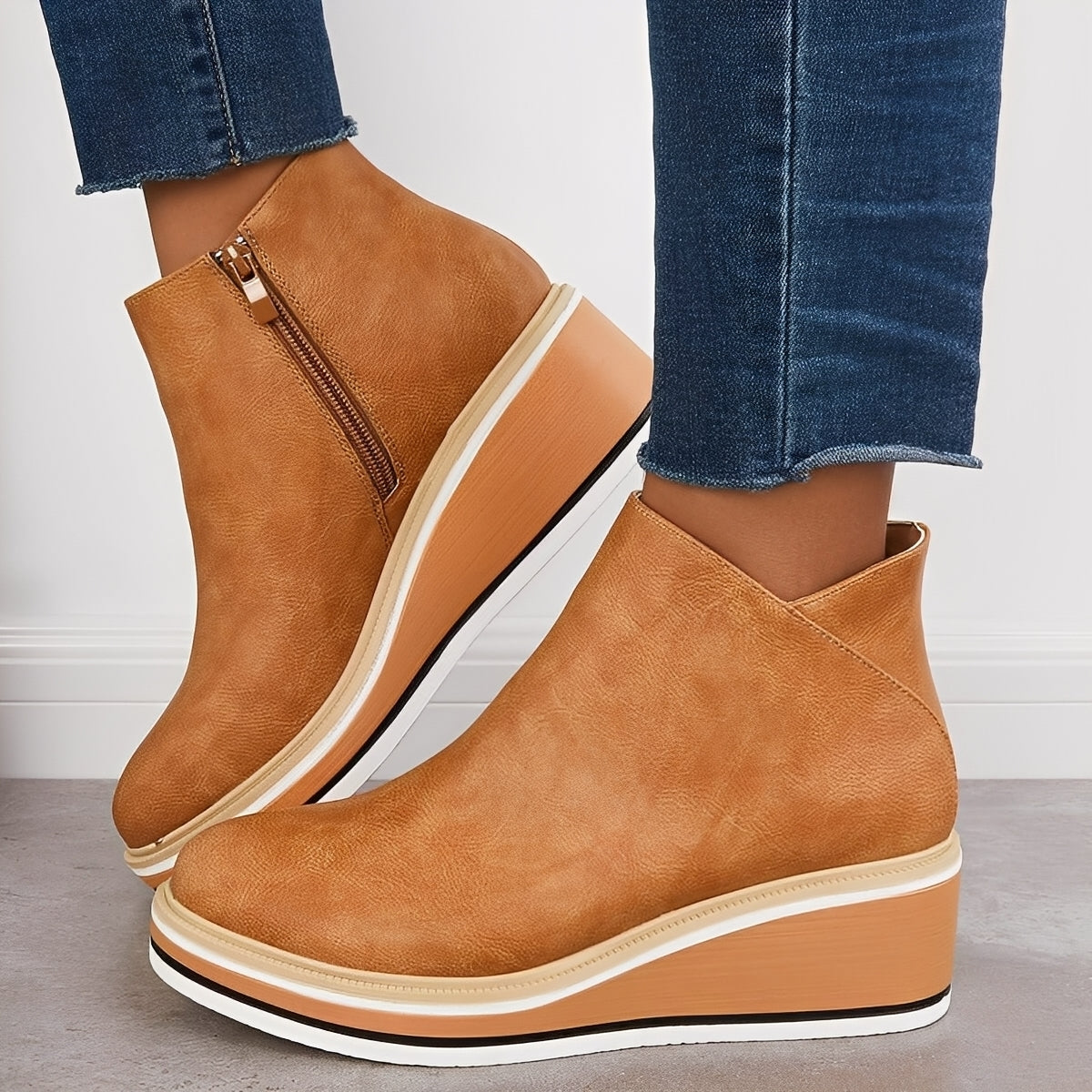 Sorrel - Ghete din piele cu fermoar pentru femei