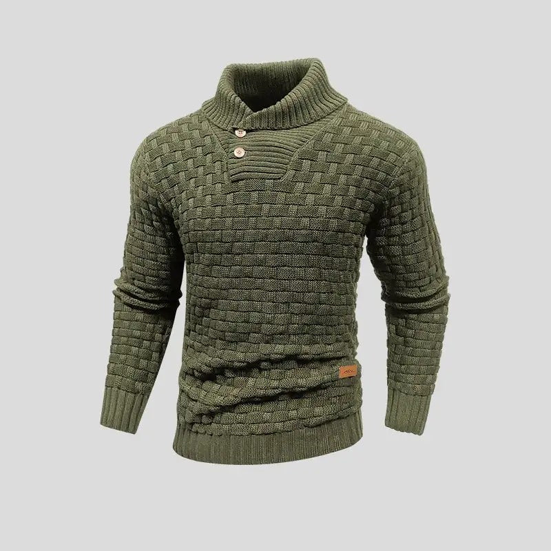 Eldon - Pulover tricotat elegant cu nasturi pentru bărbați