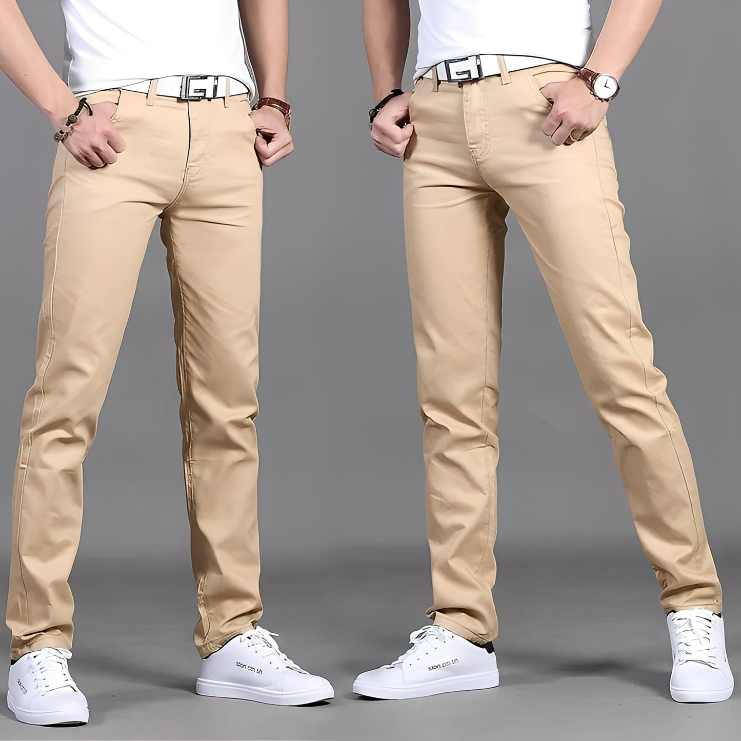 Russell - Pantaloni Chino Casual Slim pentru Bărbați