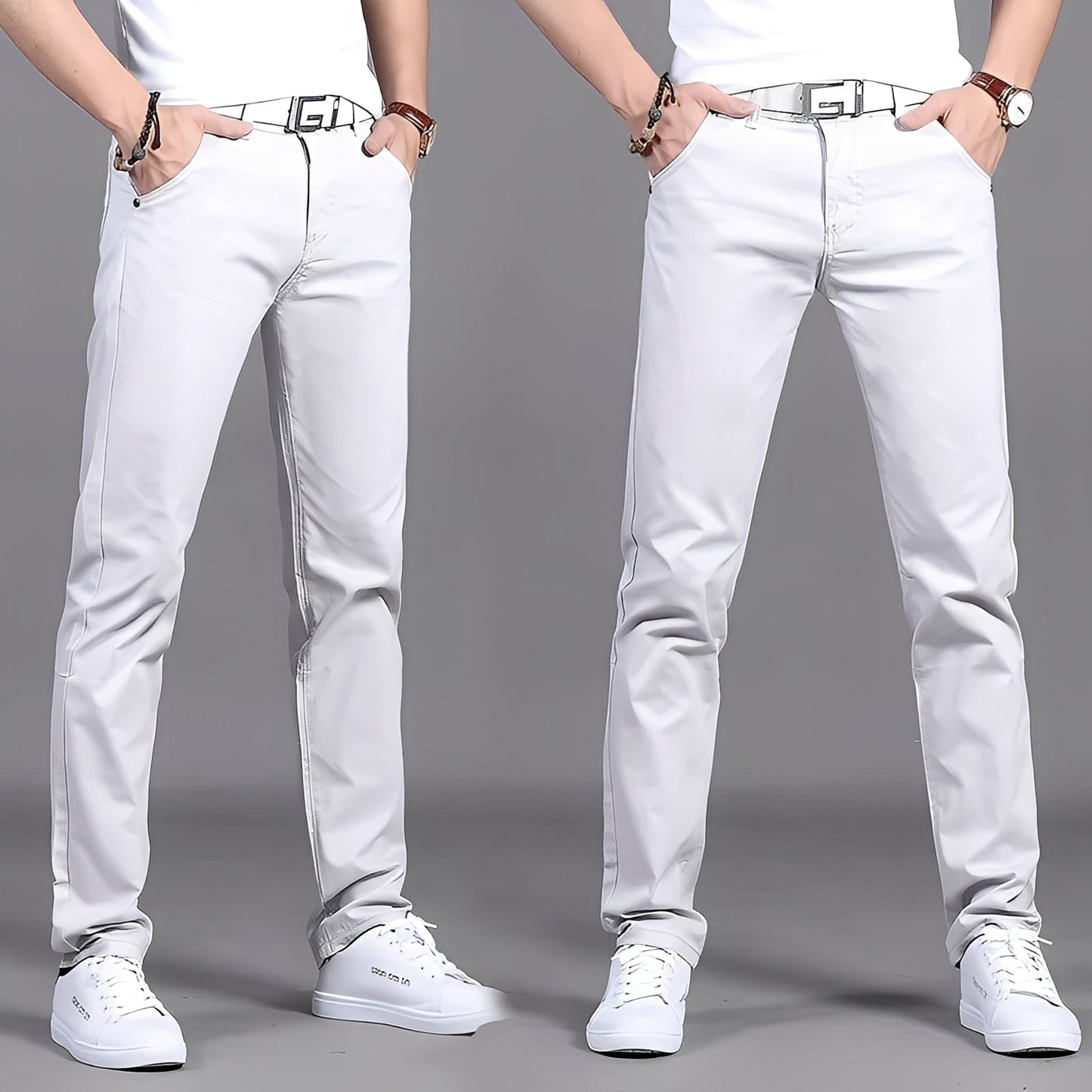 Russell - Pantaloni Chino Casual Slim pentru Bărbați