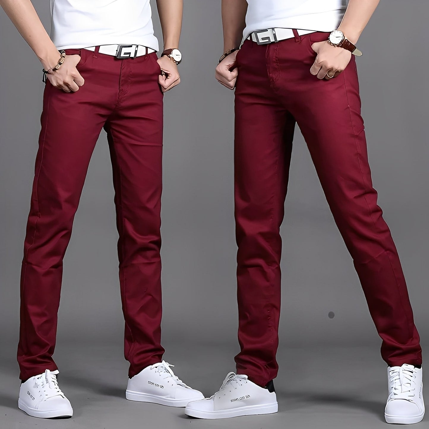 Russell - Pantaloni Chino Casual Slim pentru Bărbați