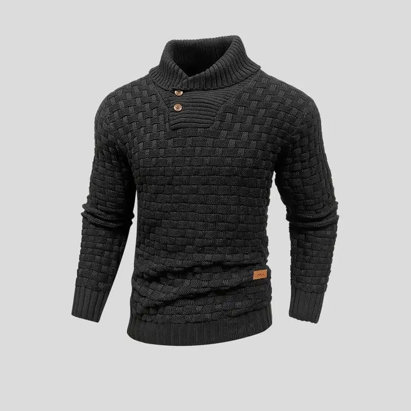 Eldon - Pulover tricotat elegant cu nasturi pentru bărbați