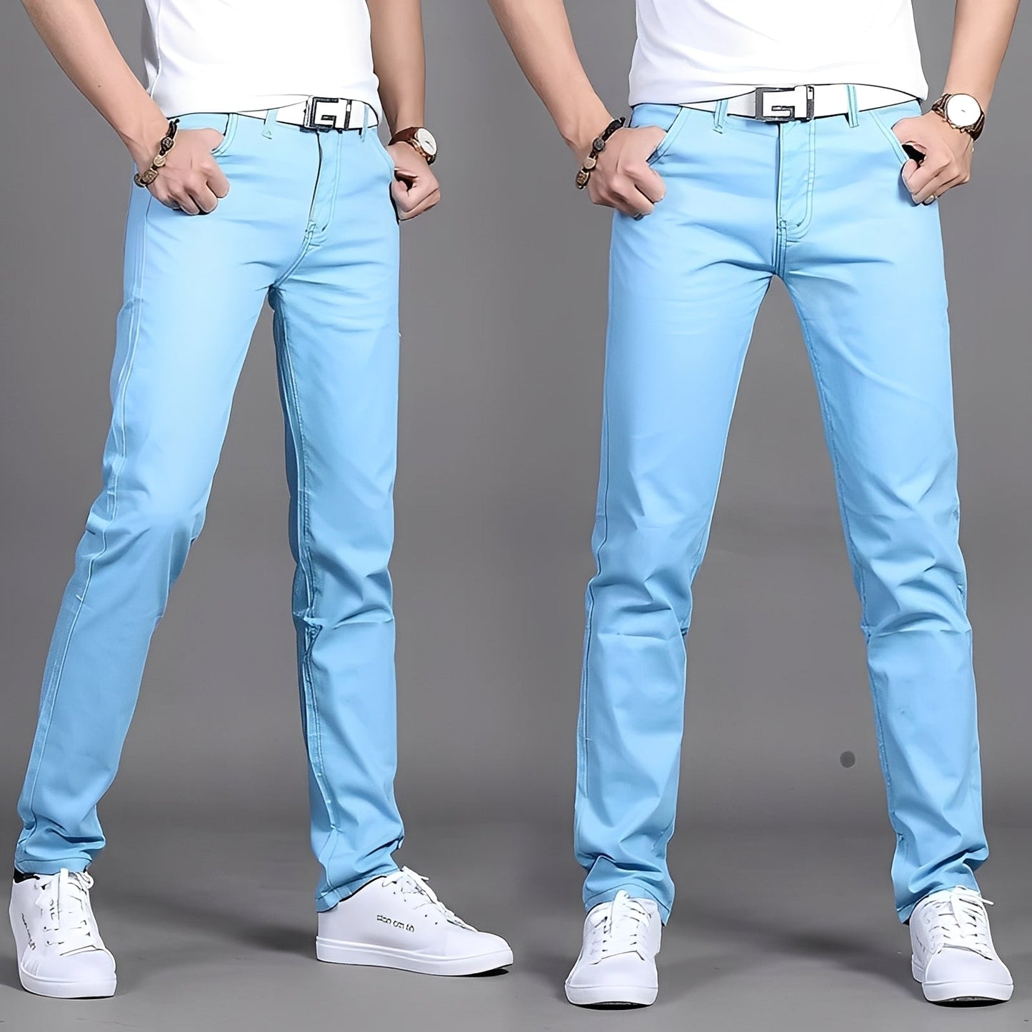 Russell - Pantaloni Chino Casual Slim pentru Bărbați