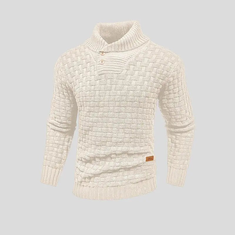 Eldon - Pulover tricotat elegant cu nasturi pentru bărbați