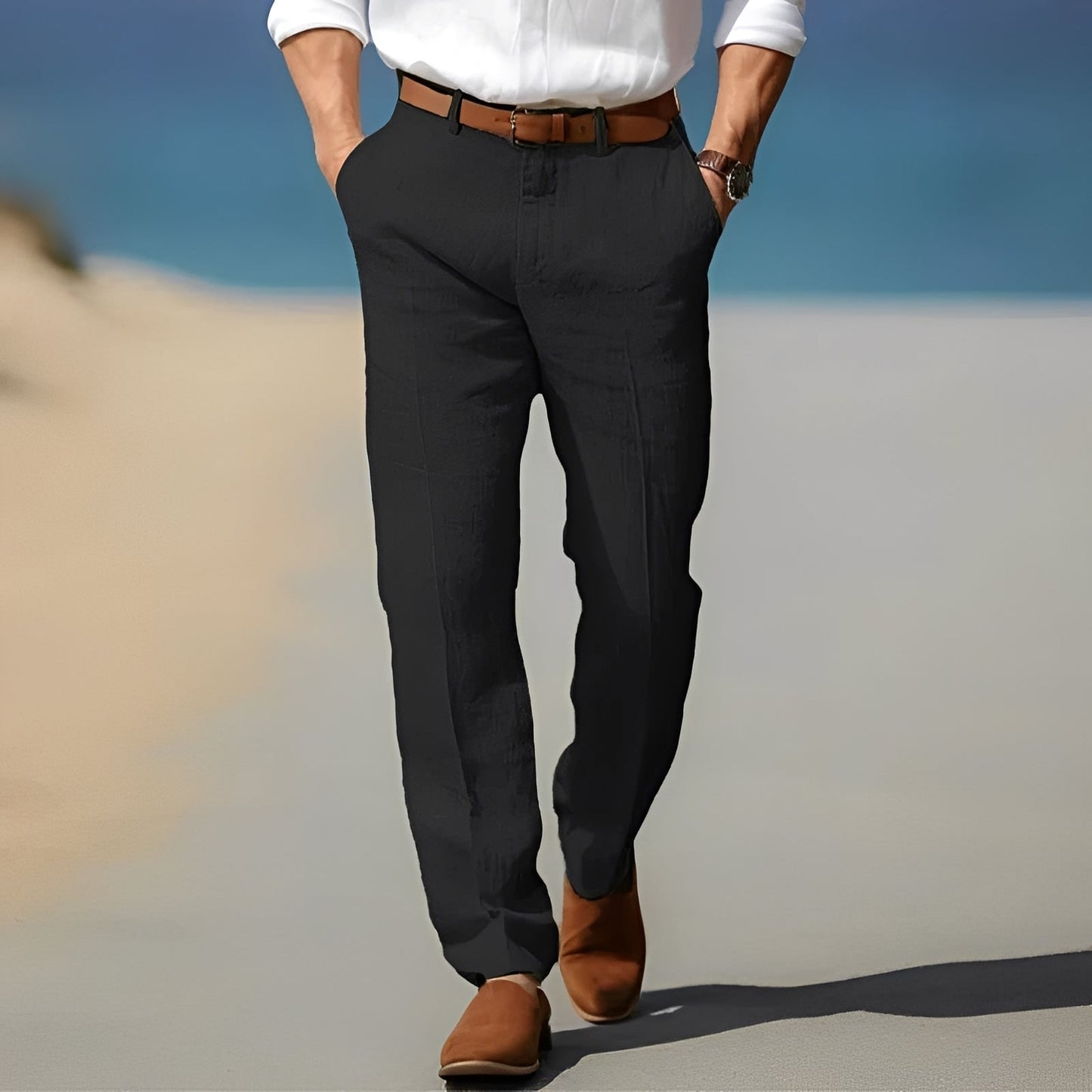 Trent - Pantaloni eleganți și comozi din in pentru bărbați