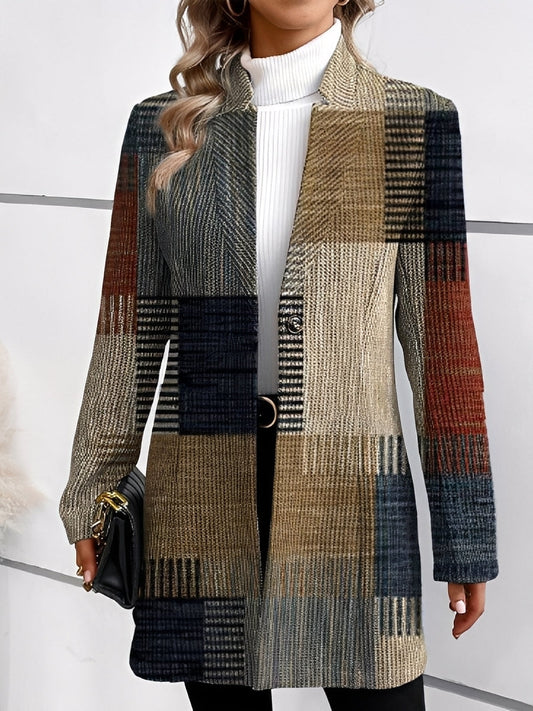 Tiffany - Stil, blazer lung elegant pentru femei
