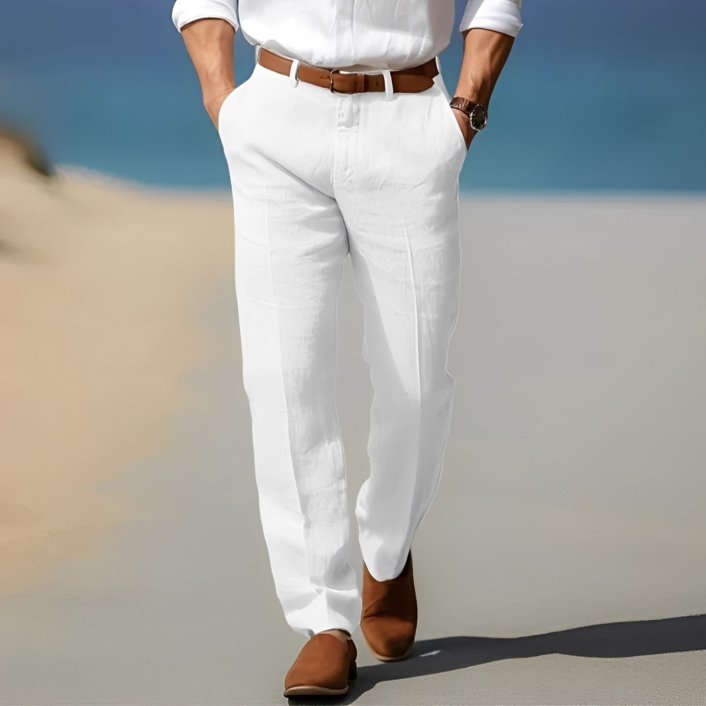 Trent - Pantaloni eleganți și comozi din in pentru bărbați