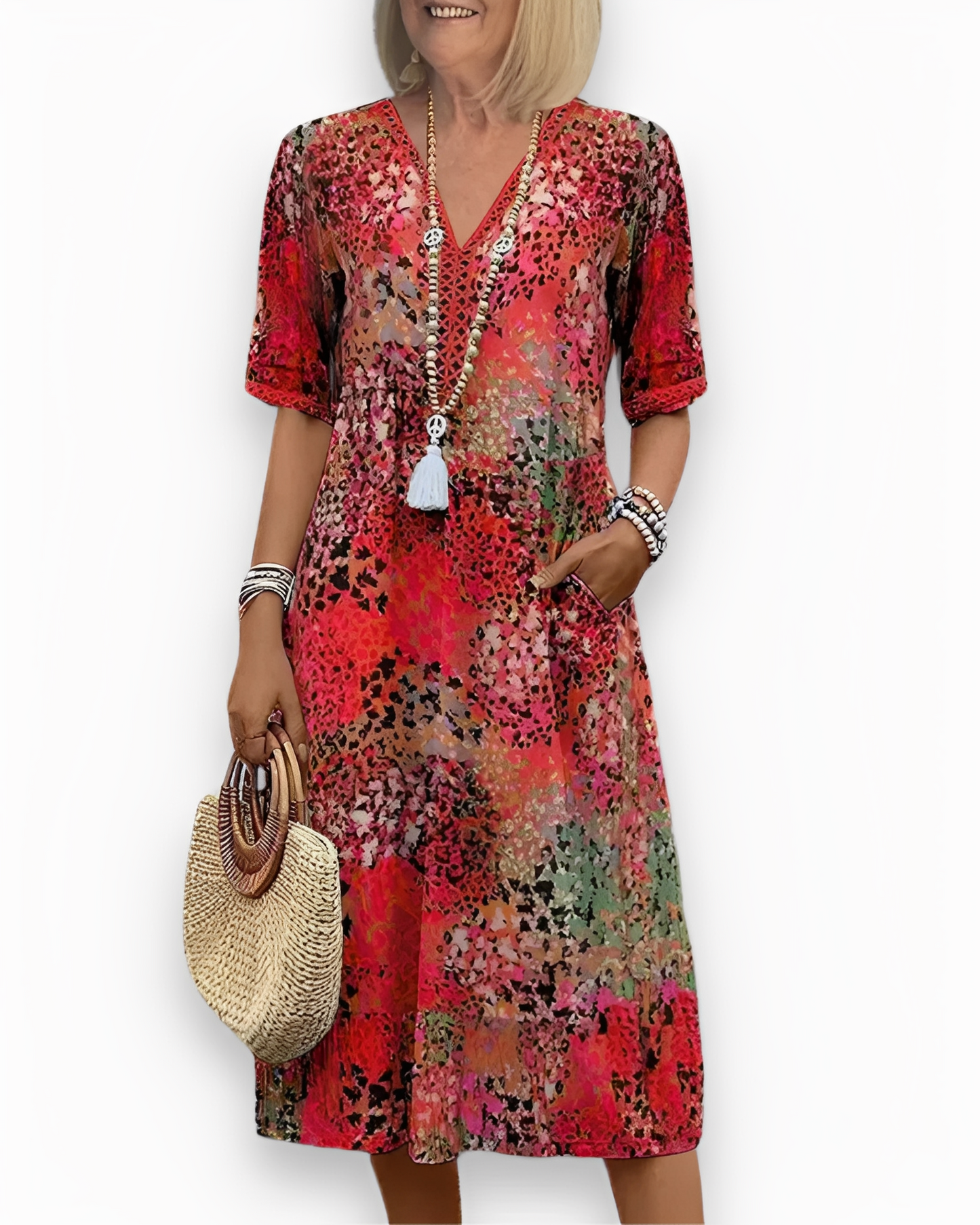 Alfie - Rochie midi cu design lejer pentru femei