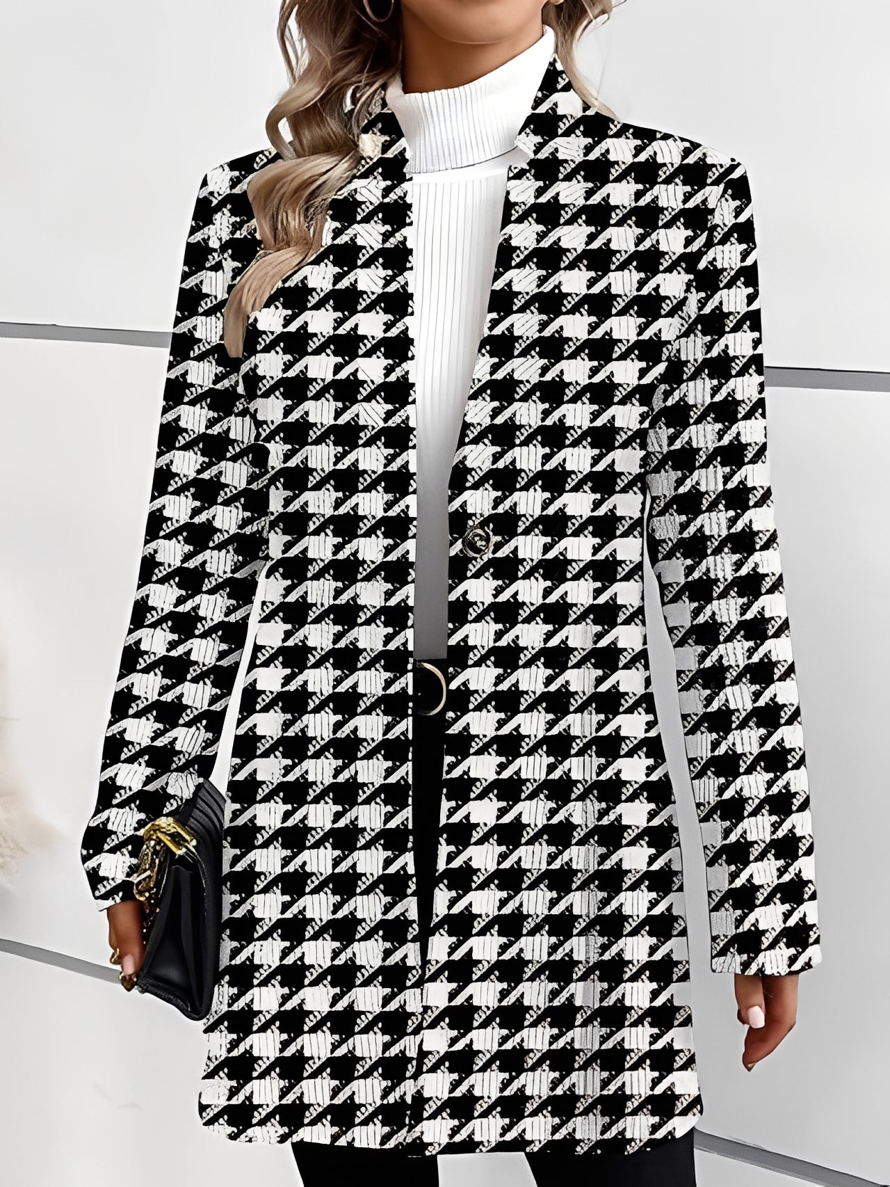 Tiffany - Stil, blazer lung elegant pentru femei