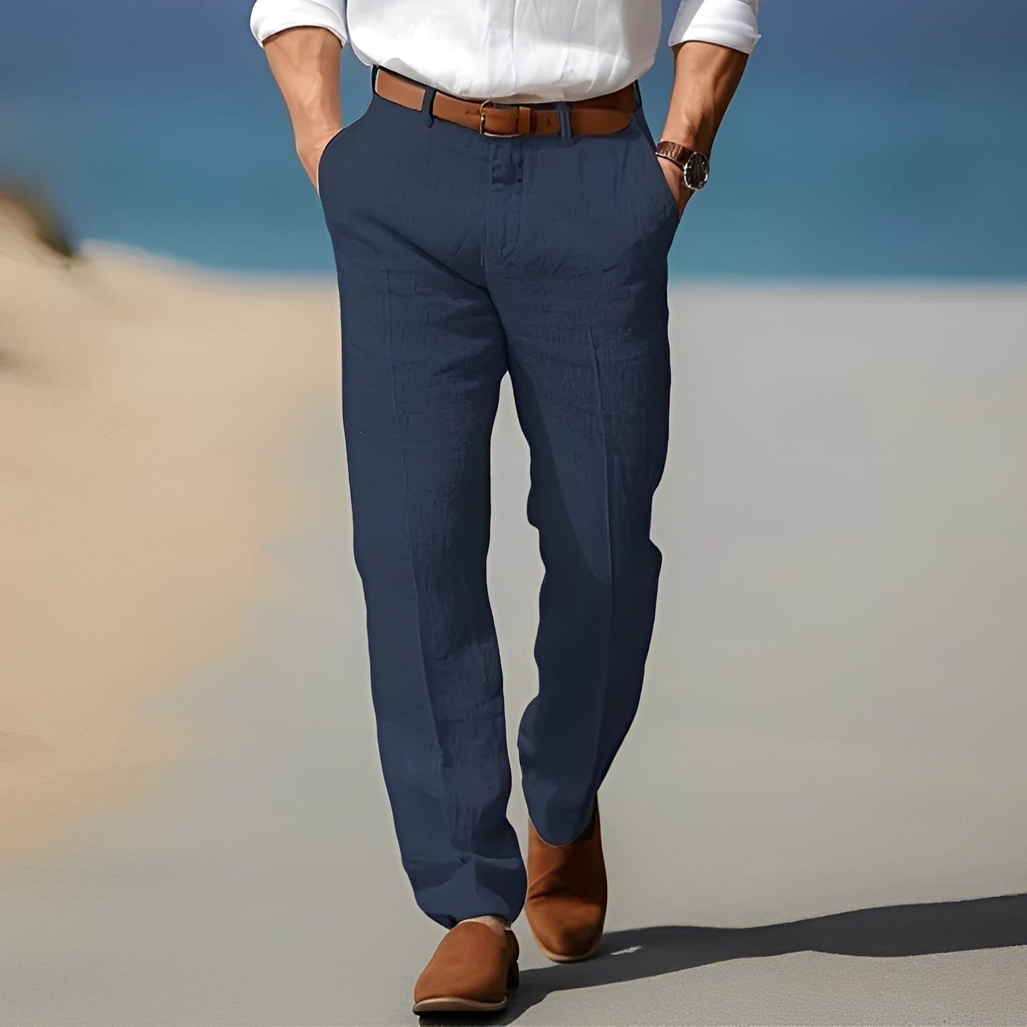 Trent - Pantaloni eleganți și comozi din in pentru bărbați