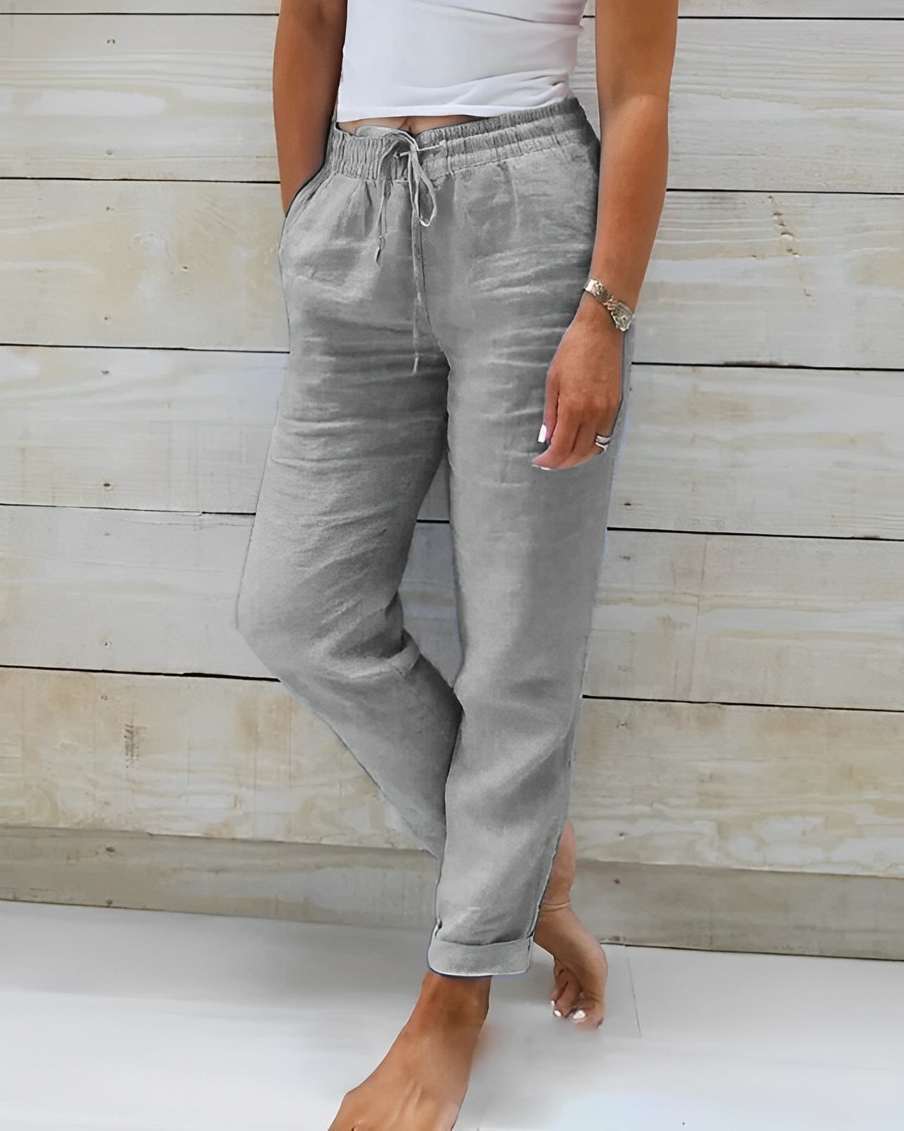 Mira – Pantaloni casual cu șnur